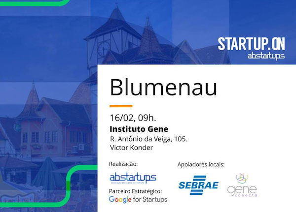 StartupON: Instituto Gene sedia evento da ABStartups em Blumenau