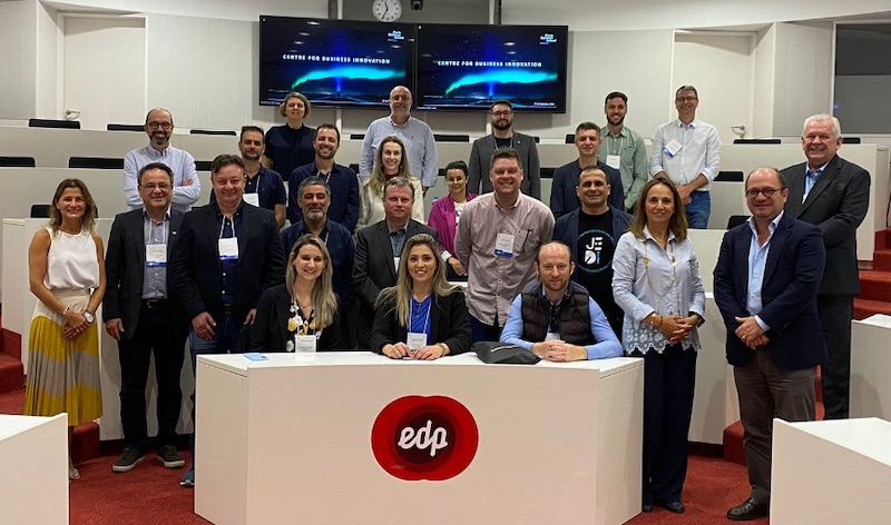 Missão SC em Portugal: Comitiva em uma das salas de aula da Porto Business School.