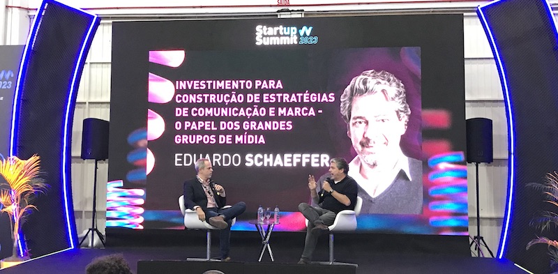 Eduardo Schaeffer, sócio da Globo Ventures, debate no Startup Summit sobre a relevância dos grupos tradicionais de imprensa no ambiente de novos negócios.
