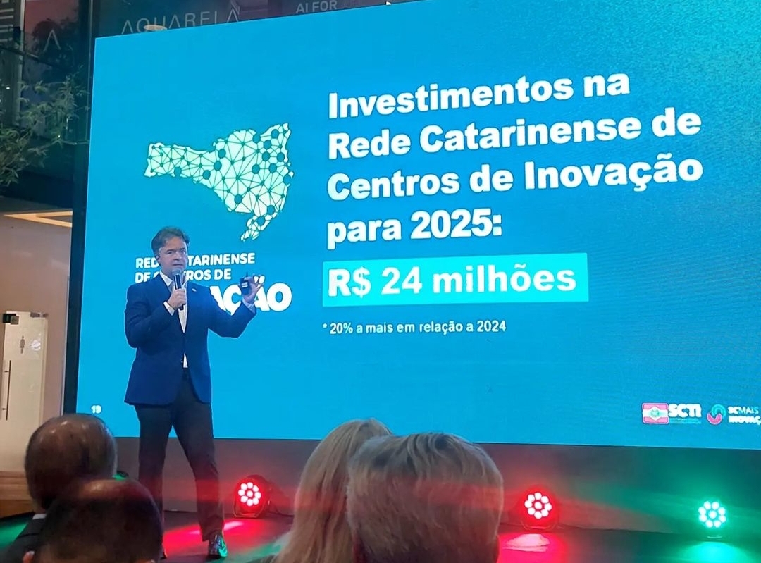 Recursos serão 20% superiores a 2024 detalhou o secretário de CT&I, Marcelo Fett, durante lançamento do programa SC Mais Inovação